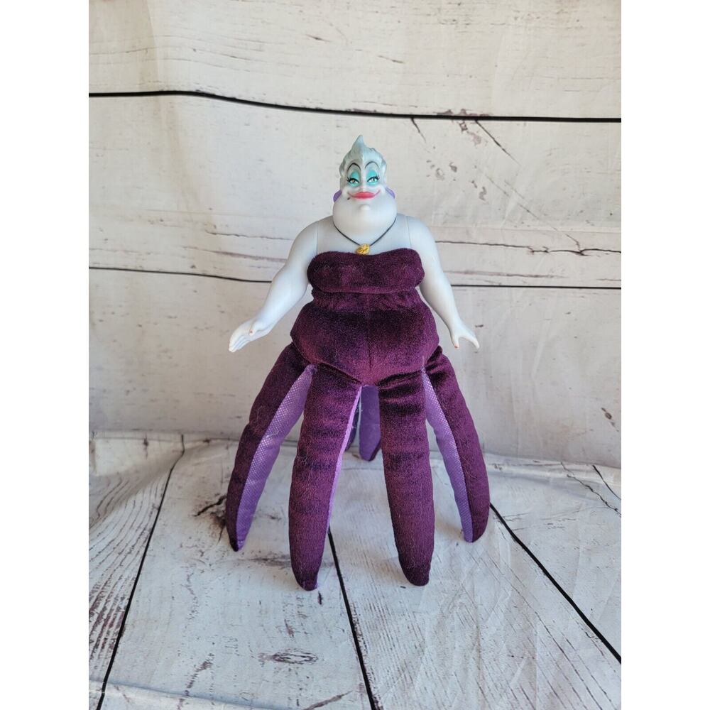 Ursula Disney Store The Little Mermaid Plush Plastic Vinyl 12" Doll Figure READ